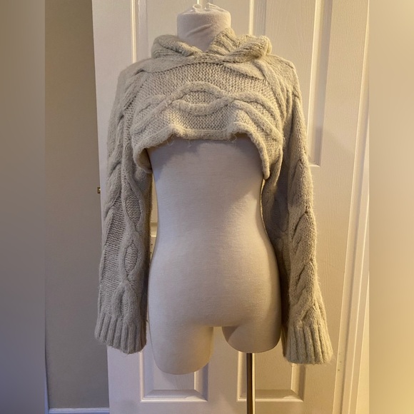 ZARA Hooded Shrug Sweater - Picture 2 of 6